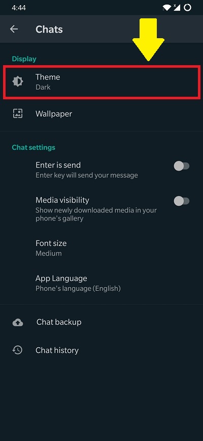 WhatsApp Dark Mode