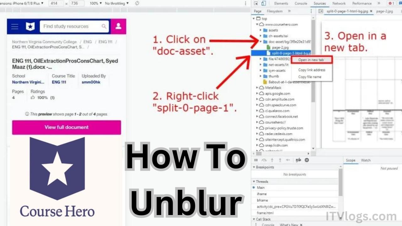 How To Unblur Course Hero 2023 On Android & iPhone ITvlogs