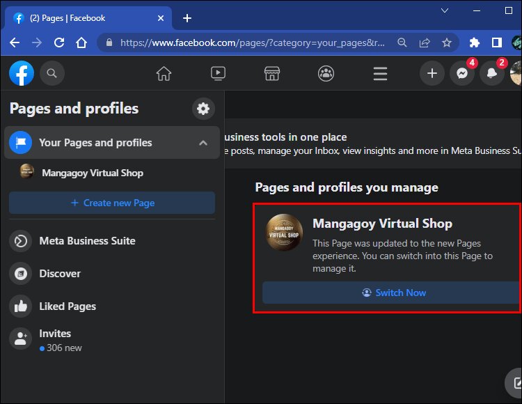 Select Pages and Manage